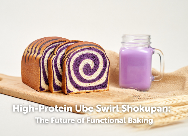 High-Protein Ube Swirl Shokupan