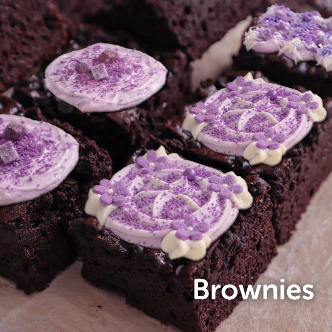 Ube Topped Brownies